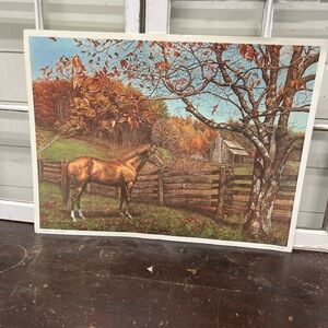 Vintage thoroughbred country picture c.w. Vittitow horse wall decor print